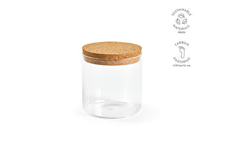 Magritte 500 Behälter aus Borosilikatglas, 580 ml. Mit Korkdeckel