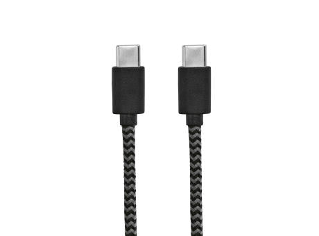Koch Kabel aus rPET. 1 m. USB-C auf USB-C. Schnellladefunktion