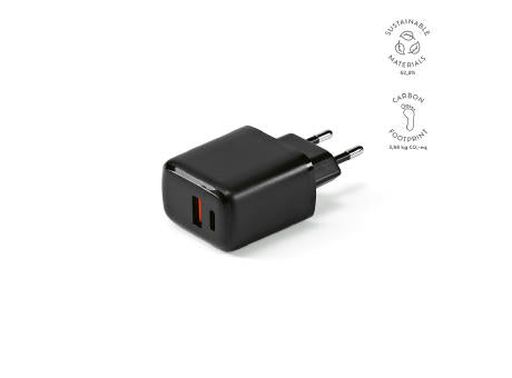 Franklin Wandladegerät rABS, 20W. Schnellladung über USB-C und USB-A