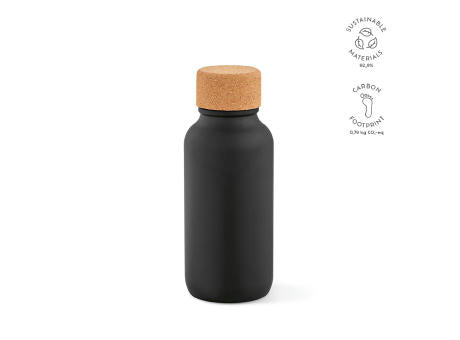 Volga Trinkflasche recy.Edelstahl.Korkdeckel, 530 ml. Auslaufsicher