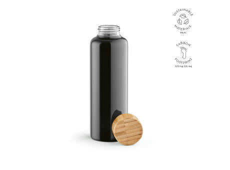 Indus Trinkflasche aus Borosilikatglas mit Bambusdeckel, 510 ml