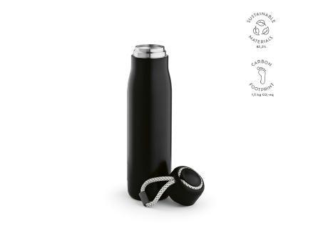 Lena Trinkflasche recy.Edelstahl, 570 ml. Mit Tragegriff aus rPET