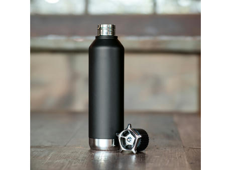 Spiglo Trinkflasche aus recy.Edelstahl, 780 ml. Mit radförmigem Deckel