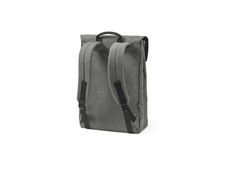Prague 25L Rucksack, recy.Baumwolle. Hakenverschluss. Laptops bis 17"