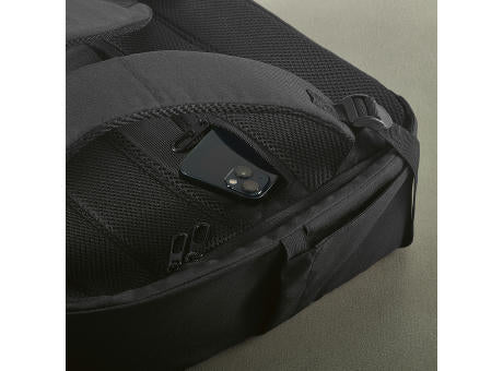 Budapest 16L Rucksack aus rPET. Vordertasche. Laptops bis 17"