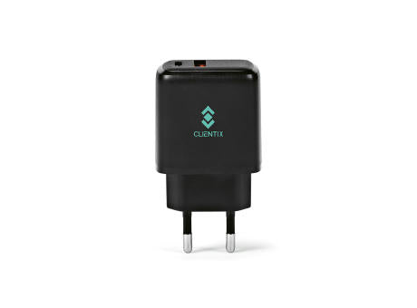 Franklin Wandladegerät rABS, 20W. Schnellladung über USB-C und USB-A