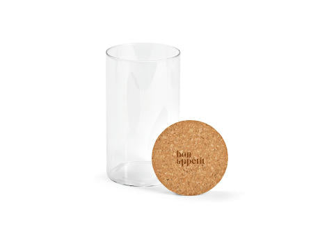 Magritte 1000 Behälter aus Borosilikatglas, 1015 ml. Mit Korkdeckel