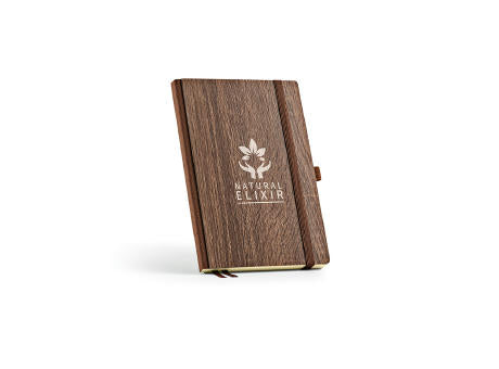 Steinbeck A5 Notizbuch Holzmaserungseinband. 196 Seiten aus 70gsm FSC®