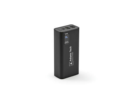 Hertz Powerbank aus rABS mit 30000 mAh. LED-Anzeige. Lädt auch Laptops