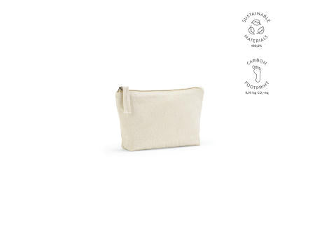 Cairo S 1,1L Kulturtasche, 320gsm recy.Baumwolle mit Reißverschluss