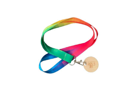 NFC Lanyard mit Holzbutton