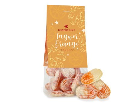 Naschbeutel Orange Ingwer Bonbons