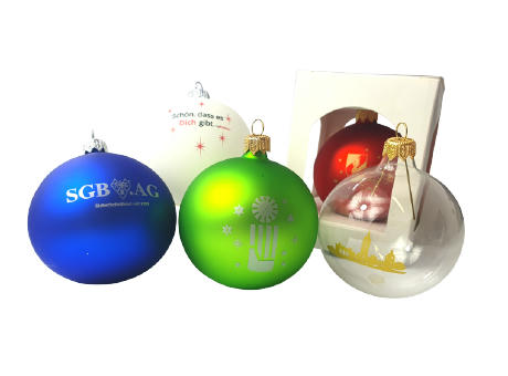 Weihnachtskugeln 6 cm, Christbaumkugeln, Logokugeln