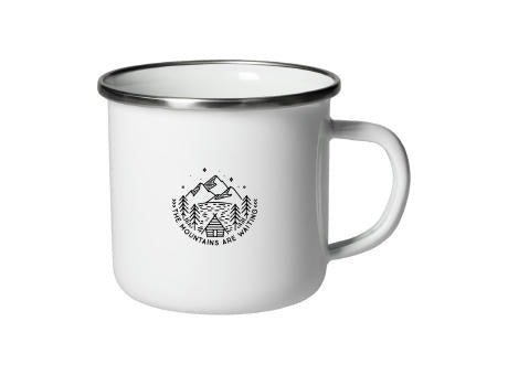 Emaille-Becher "Cozy",300 ml, weiß