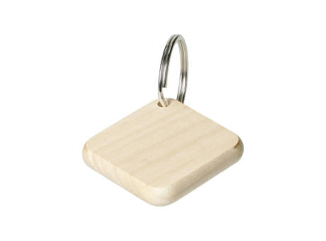 Holzschlüsselanhänger "Maple" eckig