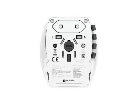 SKROSS World Travel Adapter MUV 65W PD mit USB-C-Kabel