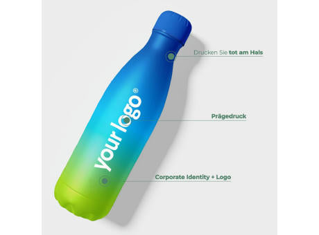 Trinkflasche / Thermos Flasche - 360° Rundum Bedruckt (FC) - 500 ml