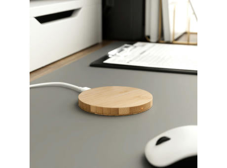 Wireless Charger Bamboo round