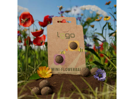 Mini-Seedbomb - Mini-Flower-Ball "Bienenwiese" - torffrei