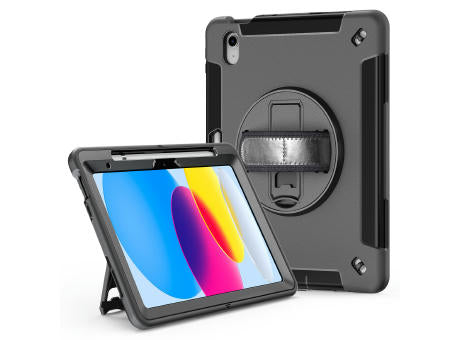 Tablet Hülle iPad™ 9.7 (5/6 Generation (2017/2018) Protect.it Tough Case mit Handschlaufe schwarz