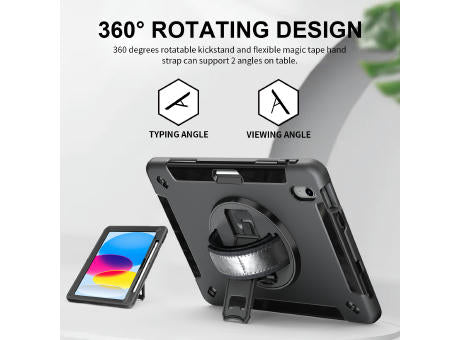 Tablet Hülle iPad™ 9.7 (5/6 Generation (2017/2018) Protect.it Tough Case mit Handschlaufe schwarz