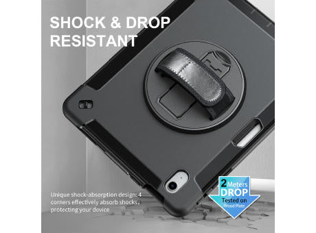 Tablet Hülle iPad™ Air4/5 10.9 + Air6 11 (2024/2025)+ Pro 11" (2018/2020/2021/2022) Protect.it Tough Case mit Handschlaufe schwarz